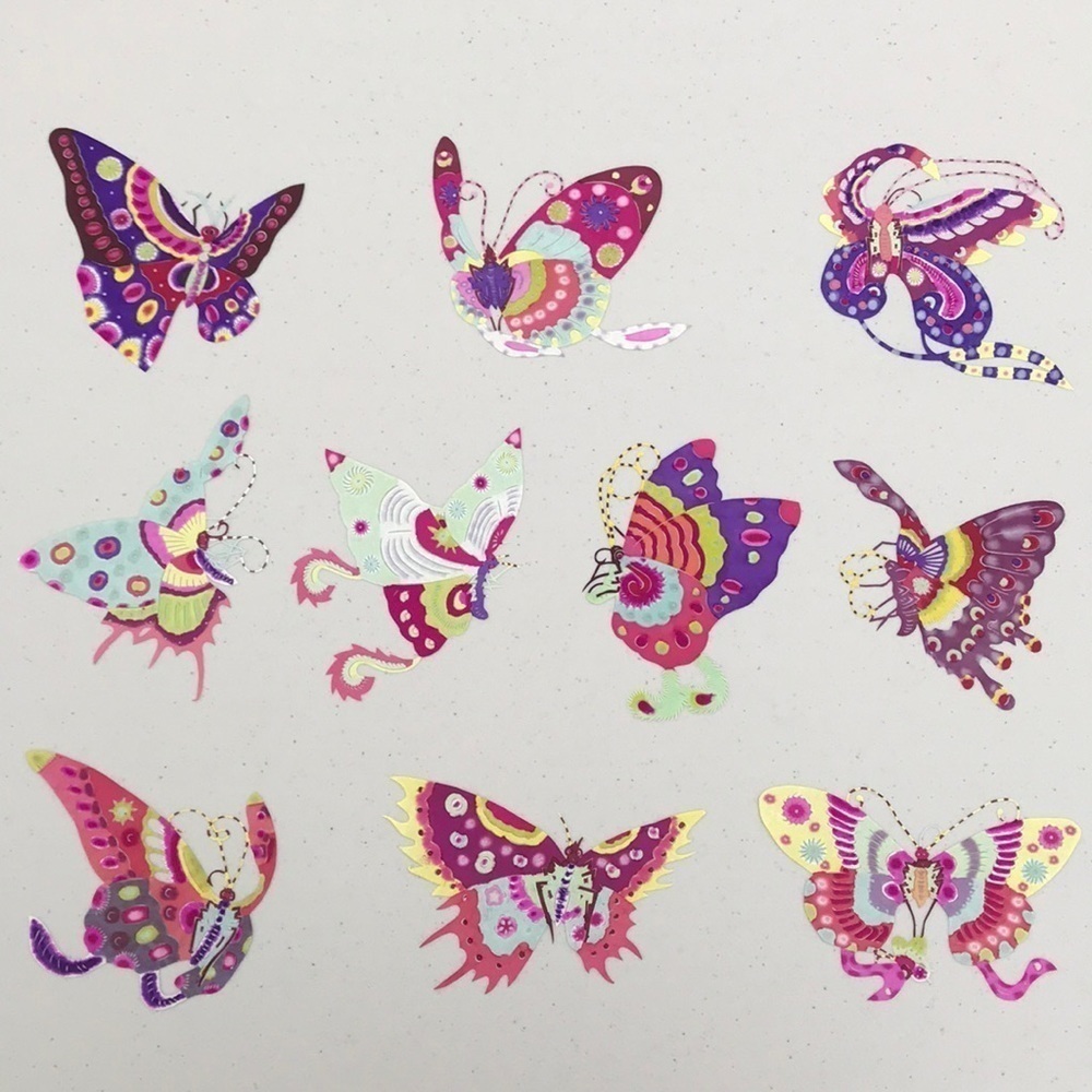 Watercolor Butterfly 🔥 SET 💖 Handmade PaperCut Silhouette Scherenschnitte 🔥